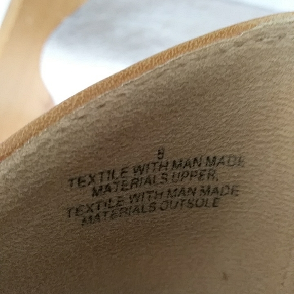 Merona Embellished Sequins Open Toe Flats 8 Pink Yellow Brown - Picture 6 of 9